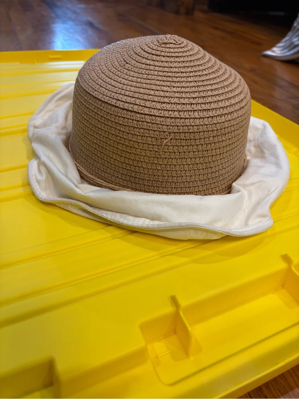 Straw Bucket Hat with Cream Brim- 2 for $35